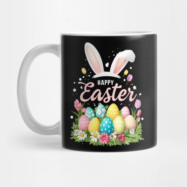 Happy Easter Bunny Spring Easter Egg Easter by Creatifly Graphic Tees